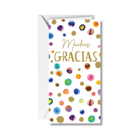 Tarjeta de regalo con sobre interior Muchas Gracias