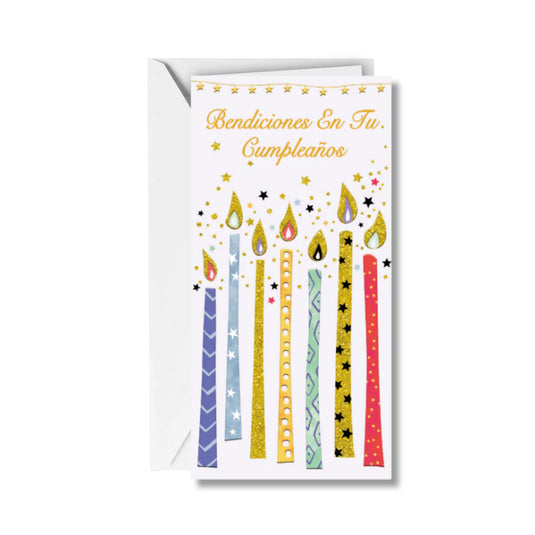 Tarjeta de regalo con sobre interior Bendiciones En Tu Cumpleaños