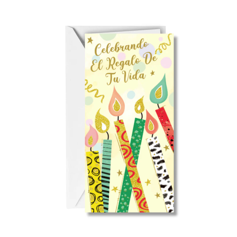 Cargue la imagen en el visor de la galería, Tarjeta de regalo con sobre interior Celebrando El Regalo De Tu Vida
