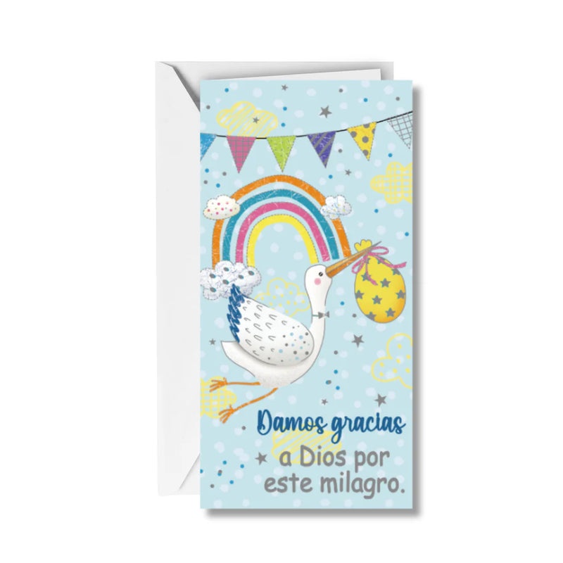 Cargue la imagen en el visor de la galería, Tarjeta de regalo con sobre interior Damos Gracias A Dios Por Este Milagro
