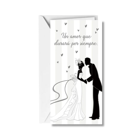 Tarjeta de regalo con sobre interior Un Amor Que Durará Por Siempre
