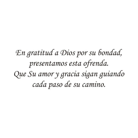Tarjeta de regalo con sobre interior Ofrenda De Gratitud
