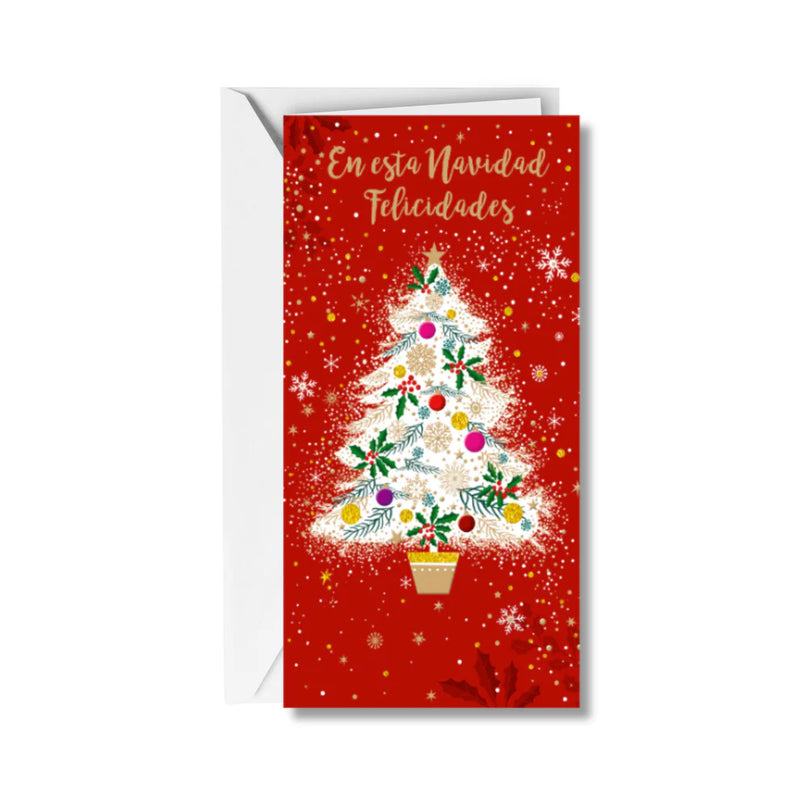 Cargue la imagen en el visor de la galería, Tarjeta de regalo con sobre interior En Esta Navidad Felicidades
