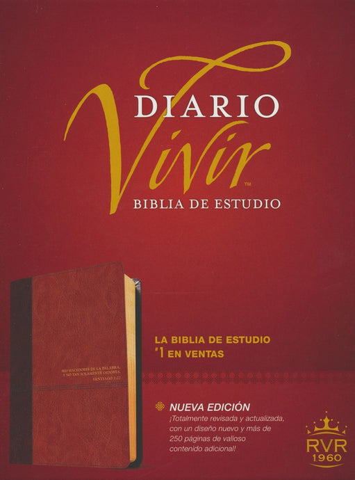 Biblia de estudio del Diario Vivir RVR 1960, café