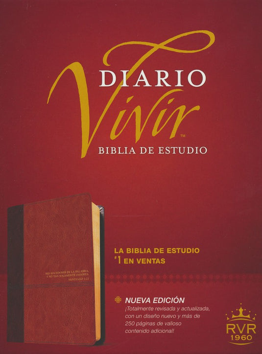 Biblia de estudio del Diario Vivir RVR 1960, café