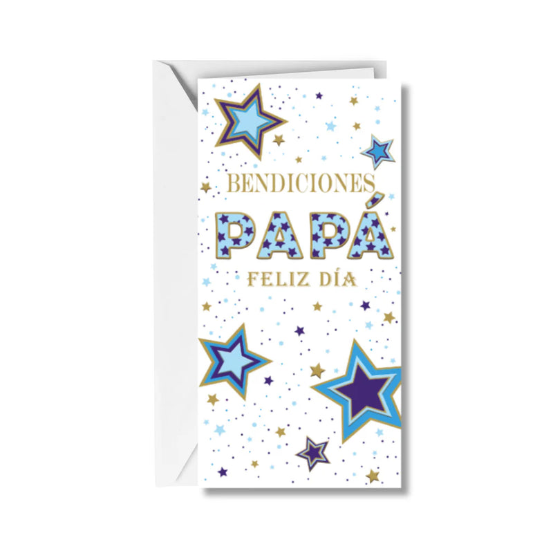 Cargue la imagen en el visor de la galería, Tarjeta de regalo con sobre interior Bendiciones Papá Feliz Día
