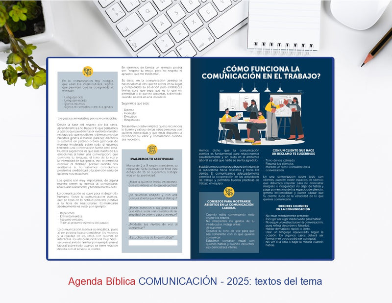 Cargue la imagen en el visor de la galería, Agenda Bíblica grande 2025 (roja)
