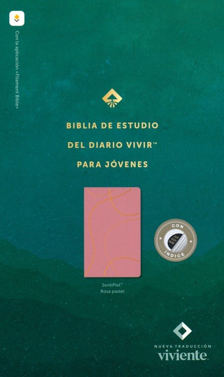 Cargue la imagen en el visor de la galería, Biblia de estudio del Diario Vivir para jóvenes NTV con Filament, con índice, Sentipiel rosa
