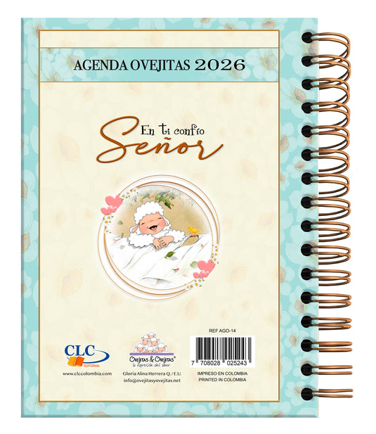 Agenda Ovejitas 2026 color turquesa