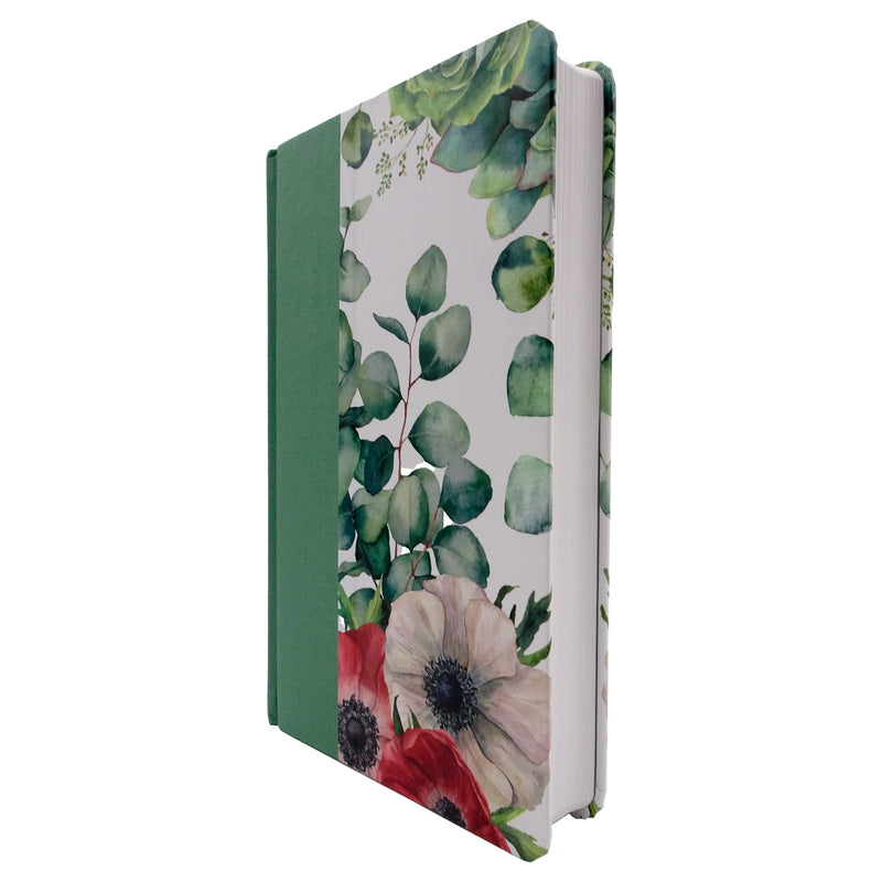 Cargue la imagen en el visor de la galería, Biblia RVR 1960, Letra Grande, Tamaño Manual, Tapa dura/ tela verde con flores
