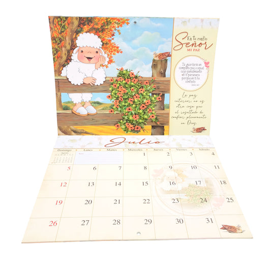 Calendario Ovejitas 2026, turquesa