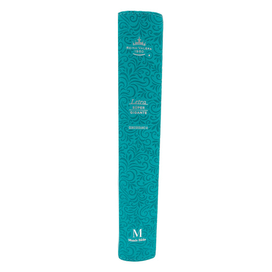 Biblia RVR 1960, Letra Súper Gigante, imitación piel turquesa