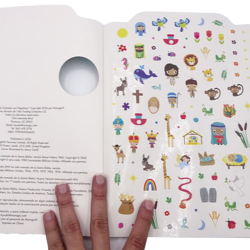 Cargue la imagen en el visor de la galería, Biblia - Libro para colorear con pegatinas
