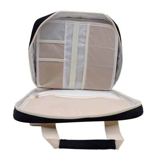 Estuche grande para Biblia negro con beige