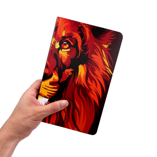 Biblia León de Judá RVR 1960, Letra Grande, Tamaño Manual, Tapa dura marrón