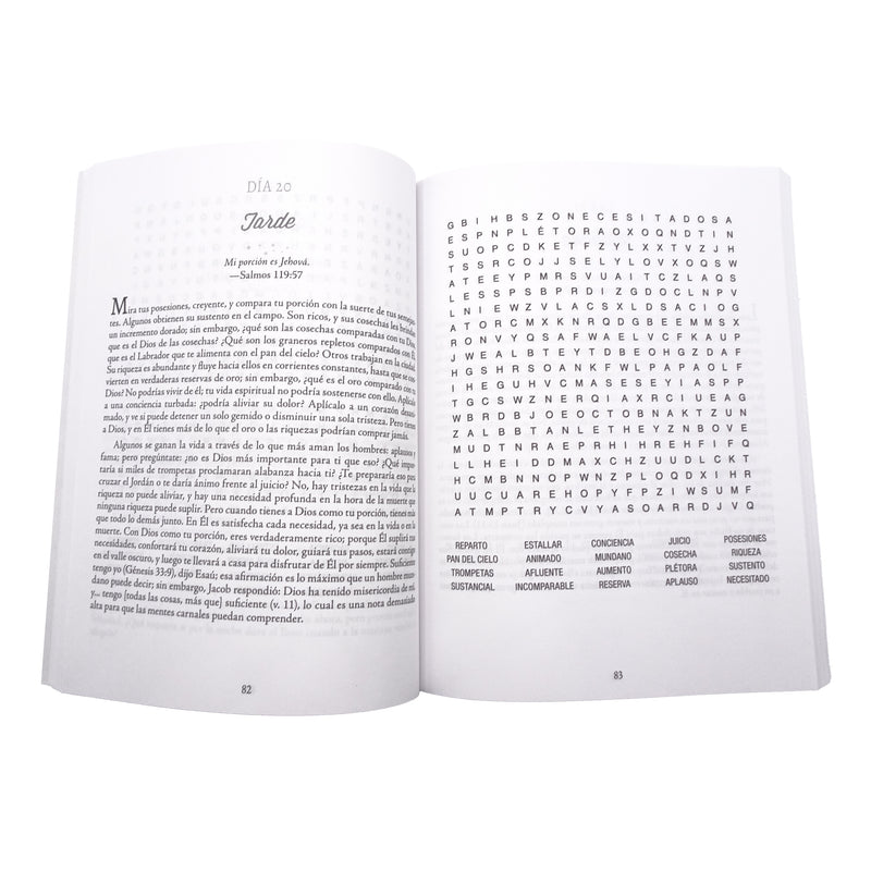 Cargue la imagen en el visor de la galería, Sopas de letras Devocional de Mañana y Tarde para Paz y Bienestar: Letra grande
