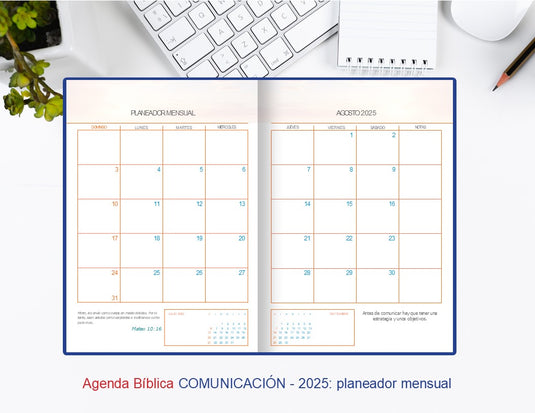 Agenda Bíblica grande 2025 (café claro)