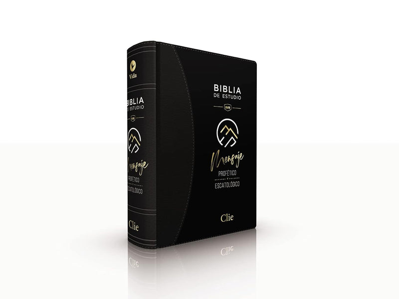 Cargue la imagen en el visor de la galería, Biblia de Estudio del Mensaje Profético y Escatológico RVR, Leathersoft Negro
