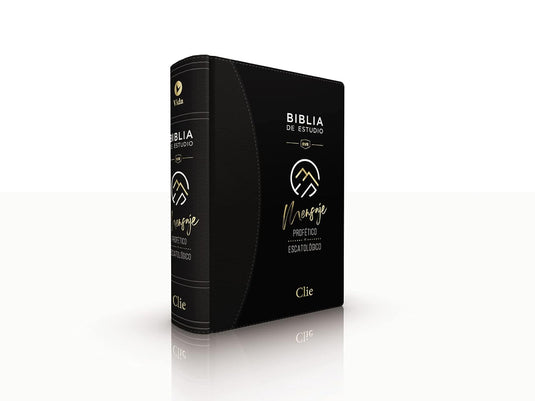 Biblia de Estudio del Mensaje Profético y Escatológico RVR, Leathersoft Negro