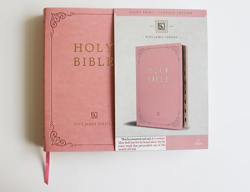 Cargue la imagen en el visor de la galería, KJV Holy Bible, Giant Print,  Index, Pink Premium Imitation Leather (Biblia en inglés)
