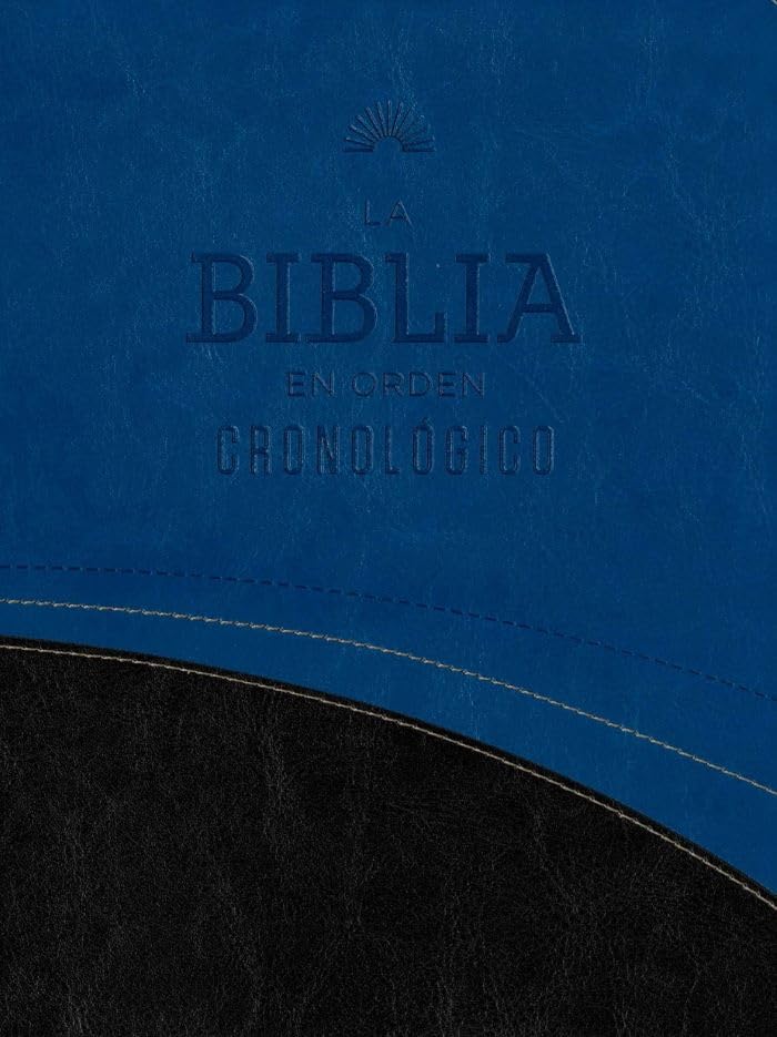 Cargue la imagen en el visor de la galería, La Biblia en orden cronológico RVR 1960, imitación piel azul
