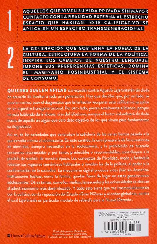 Generación idiota: Una crítica al adolescentrismo