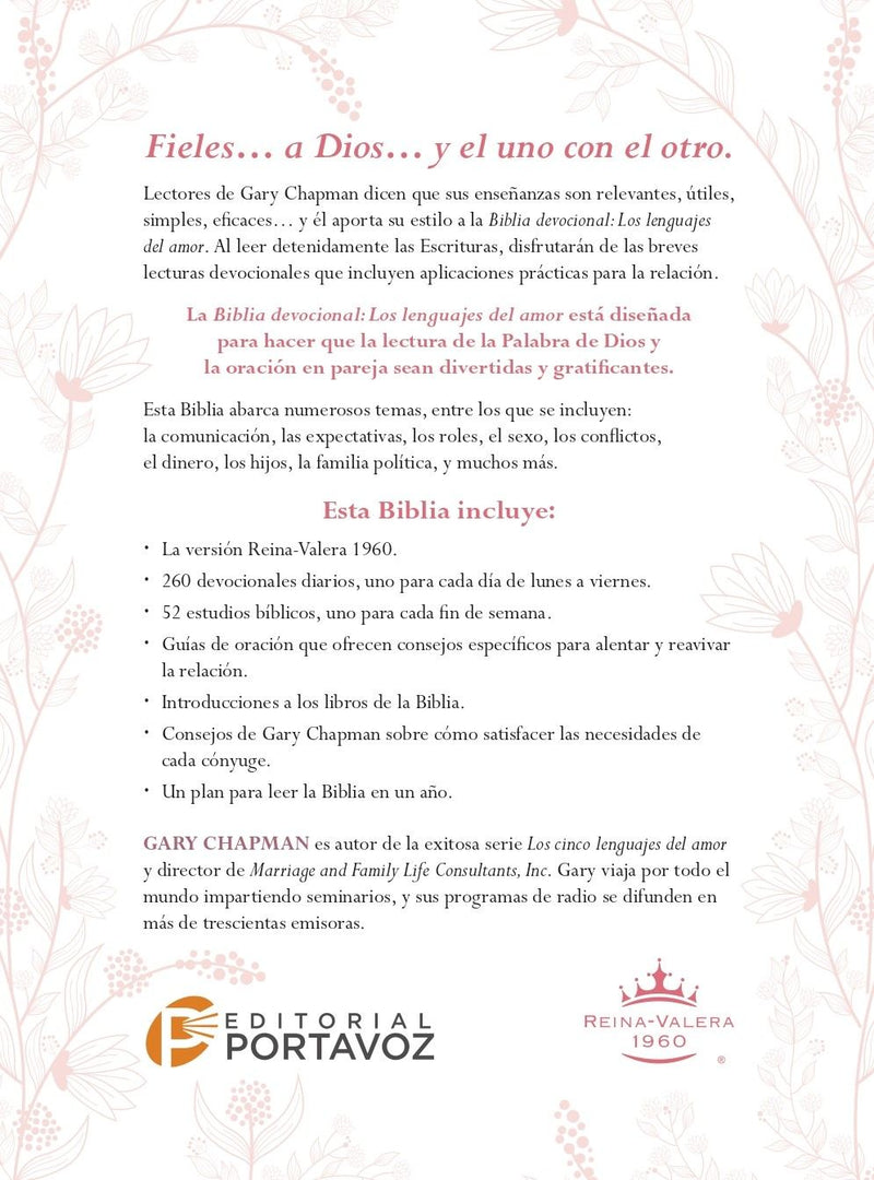 Cargue la imagen en el visor de la galería, Biblia devocional los Lenguajes del Amor RVR 1960, edición blanca con oro rosa
