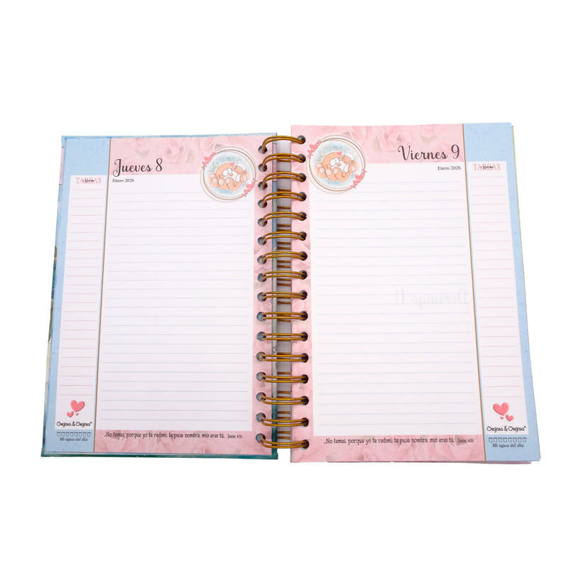 Cargue la imagen en el visor de la galería, Agenda Ovejitas 2026 color rosado
