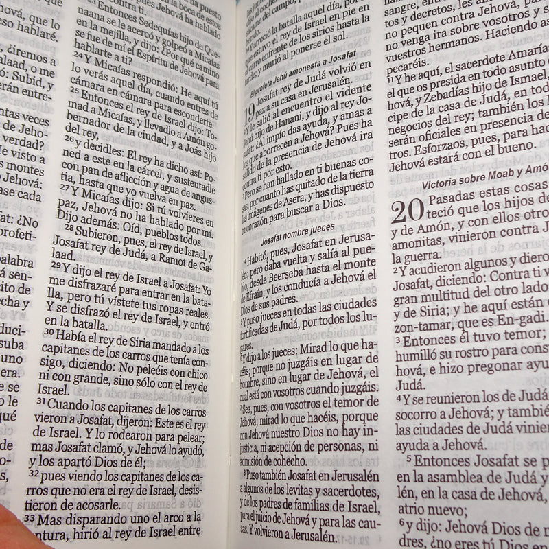 Cargue la imagen en el visor de la galería, Biblia de Bolsillo RVR 1960, Cierre zíper, imitación piel lila/azul/turquesa mariposa

