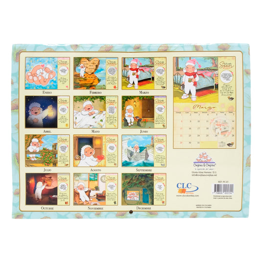 Calendario Ovejitas 2026, turquesa