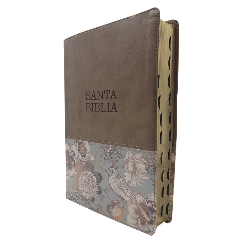 Cargue la imagen en el visor de la galería, Biblia NTV, Letra Súper Gigante, con índice, imitación piel beige pájaro
