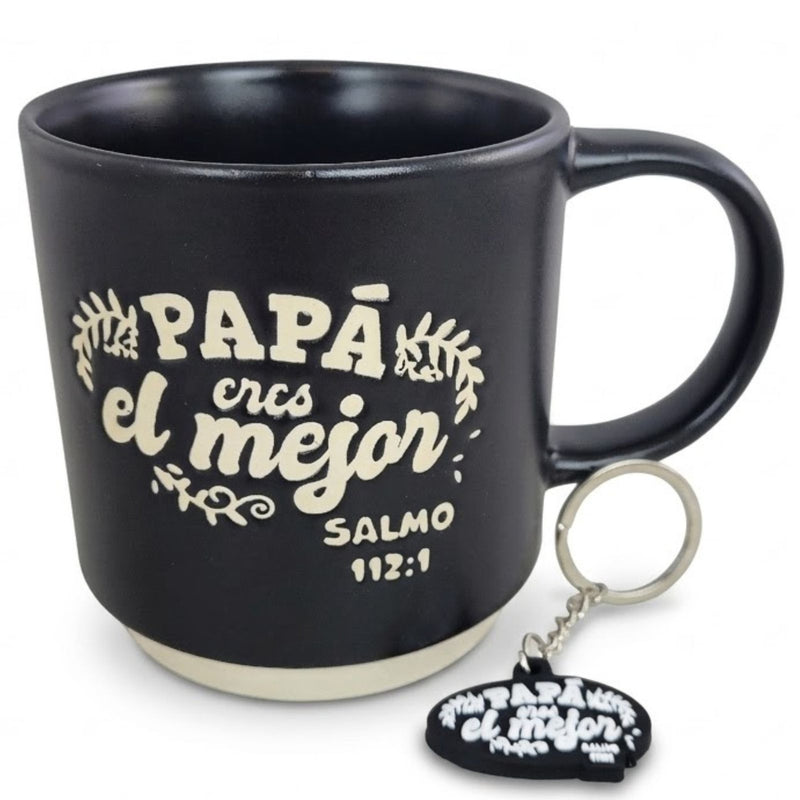 Cargue la imagen en el visor de la galería, Set de Taza y Llavero: Papá - Salmos 112:1
