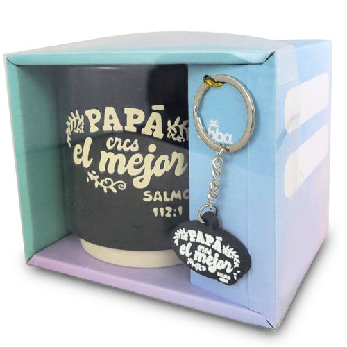 Set de Taza y Llavero: Papá - Salmos 112:1