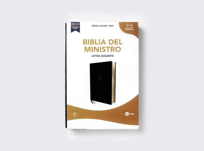 Cargue la imagen en el visor de la galería, Biblia del Ministro RVR60, Letra Gigante, imitación piel negro
