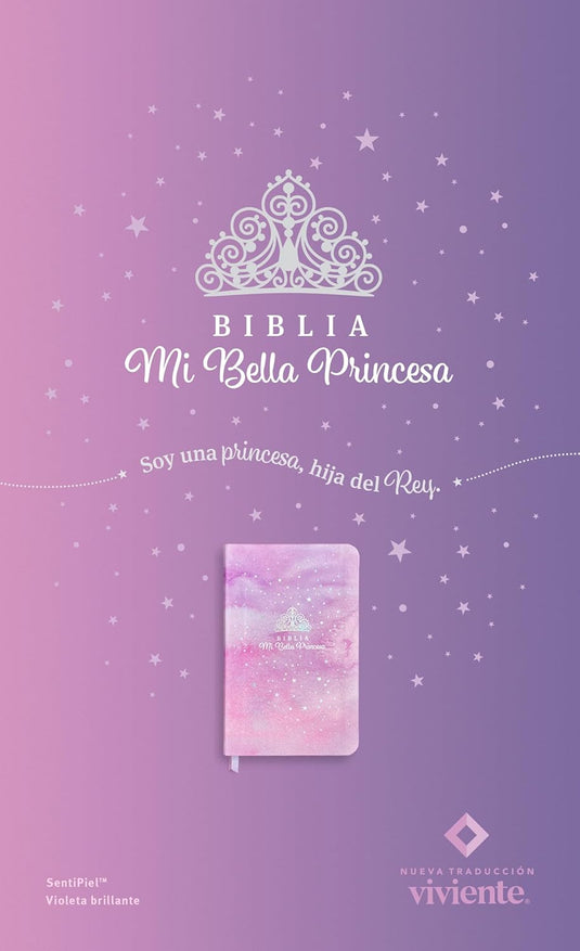 Biblia Mi bella princesa NTV, SentiPiel violeta brillante