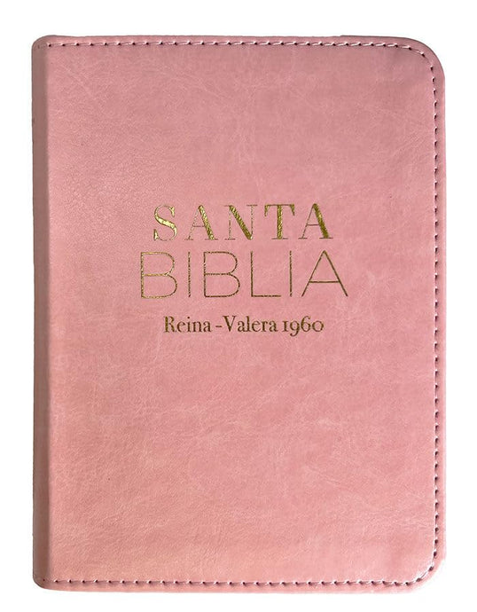 Biblia RVR 1960, Tamaño Bolsillo, imitación piel rosada
