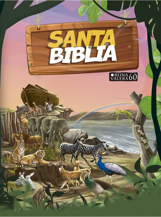 Biblia de bolsillo RVR 1960 para niños RVR 1960, Cierre zíper, imitación piel Arca