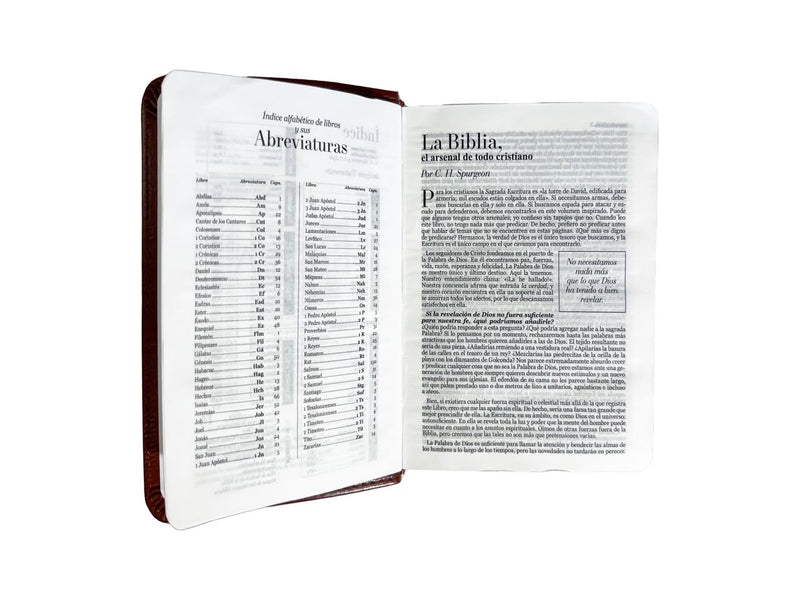 Cargue la imagen en el visor de la galería, Biblia RVR 1960, Tamaño Bolsillo, imitación piel café
