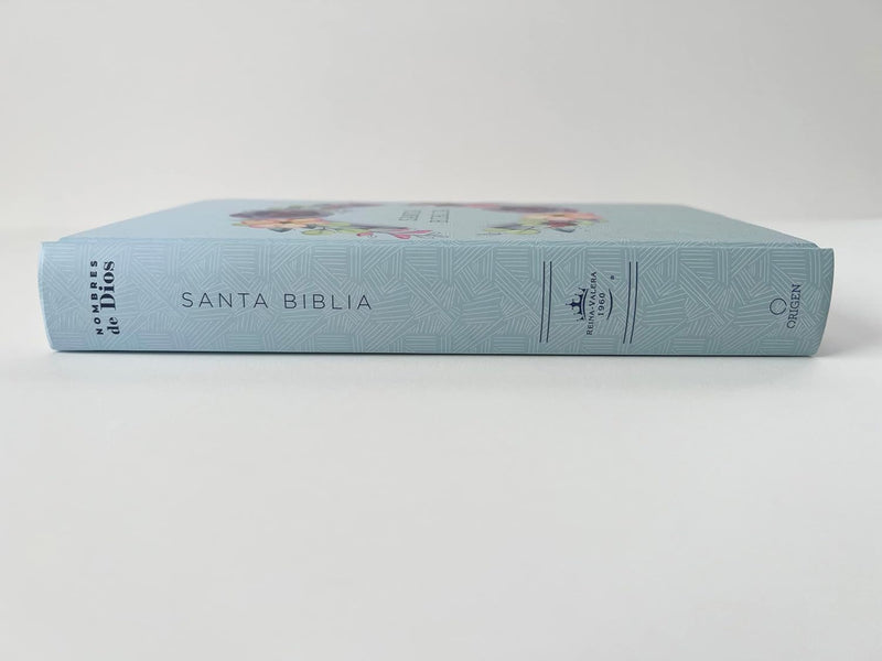 Cargue la imagen en el visor de la galería, Biblia RVR 1960, Letra Grande, Tamaño Manual, tapa dura celeste flores

