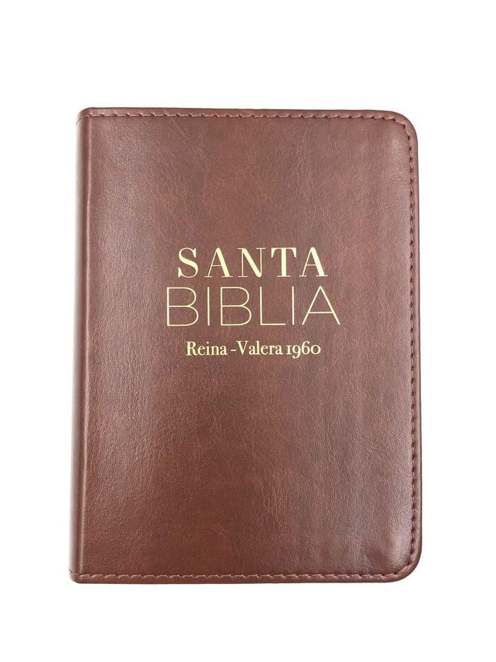 Cargue la imagen en el visor de la galería, Biblia RVR 1960, Tamaño Bolsillo, imitación piel café
