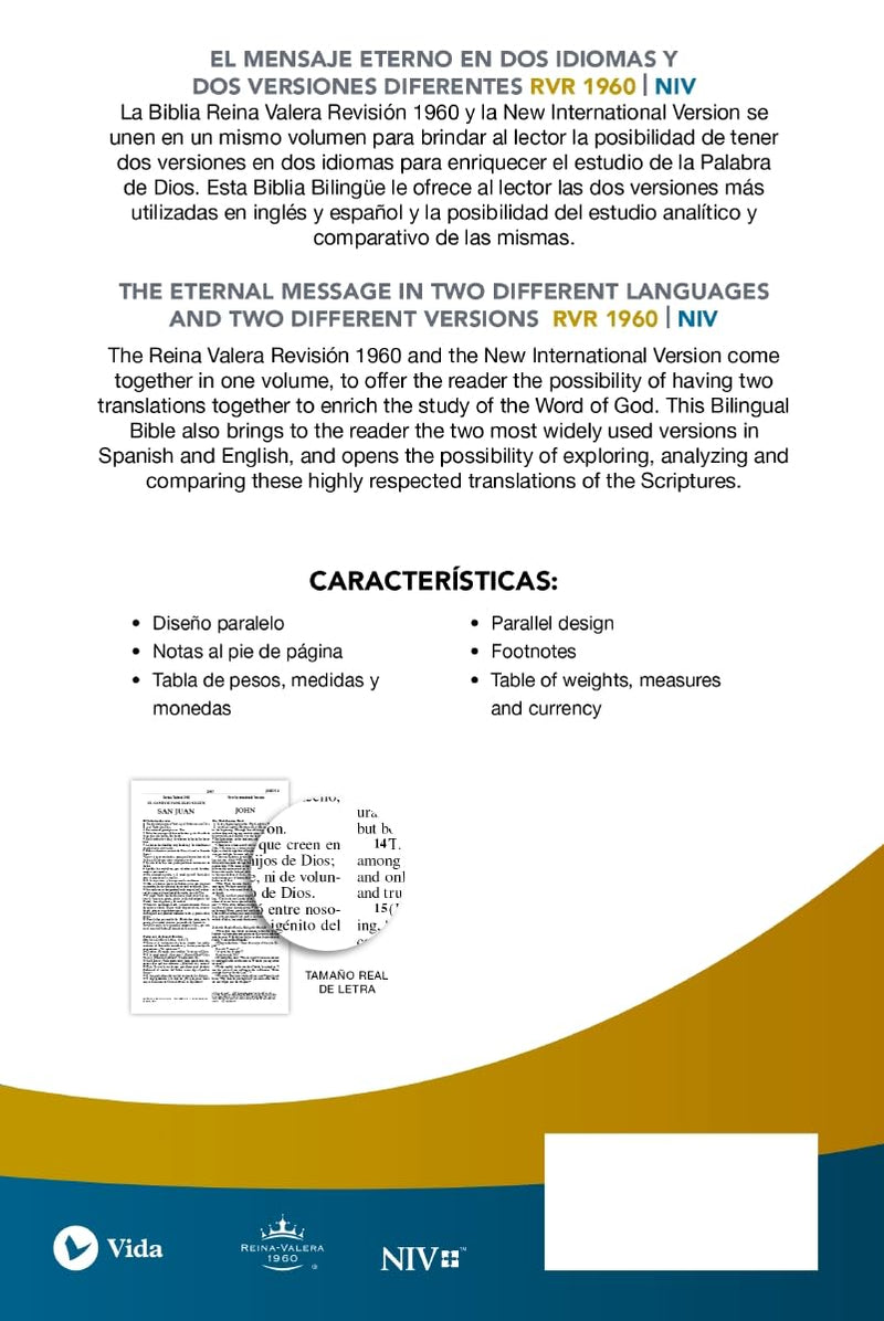 Cargue la imagen en el visor de la galería, Biblia Bilingüe NIV/RVR60 (NIV/RVR60, Bilingual Bible)
