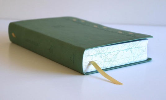 Biblia RVR 1960, Tamaño Manual, Letra Gigante, símil piel verde pájaros