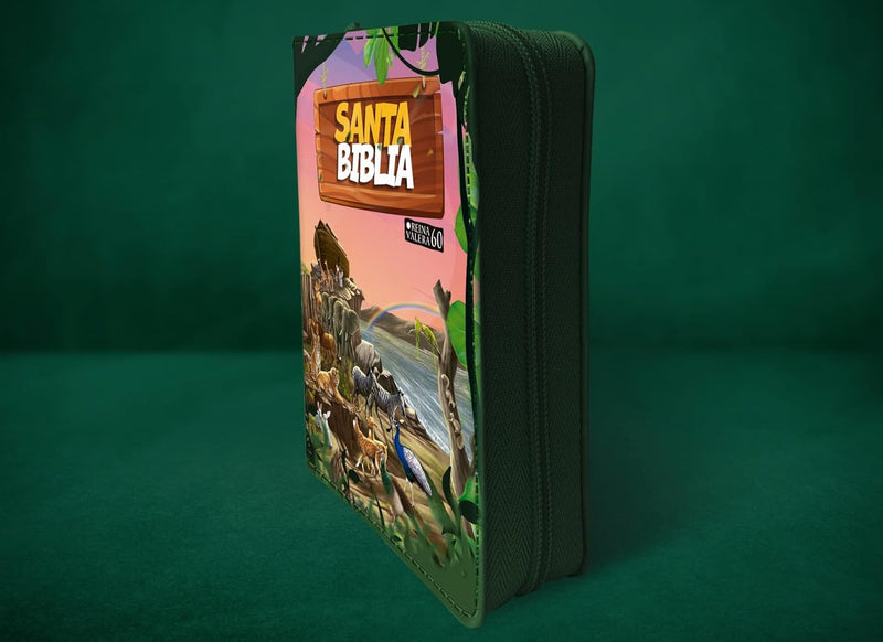 Cargue la imagen en el visor de la galería, Biblia de bolsillo RVR 1960 para niños RVR 1960, Cierre zíper, imitación piel Arca
