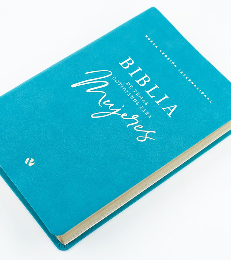 Cargue la imagen en el visor de la galería, Biblia temas cotidianos para mujeres NVI, imitación piel turquesa
