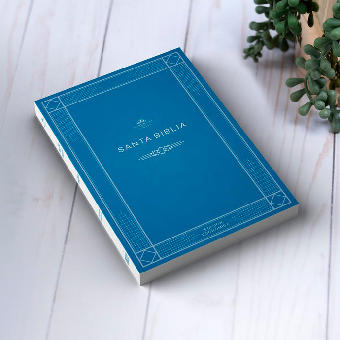 Biblia edición económica RVR 1960, azul tapa rústica