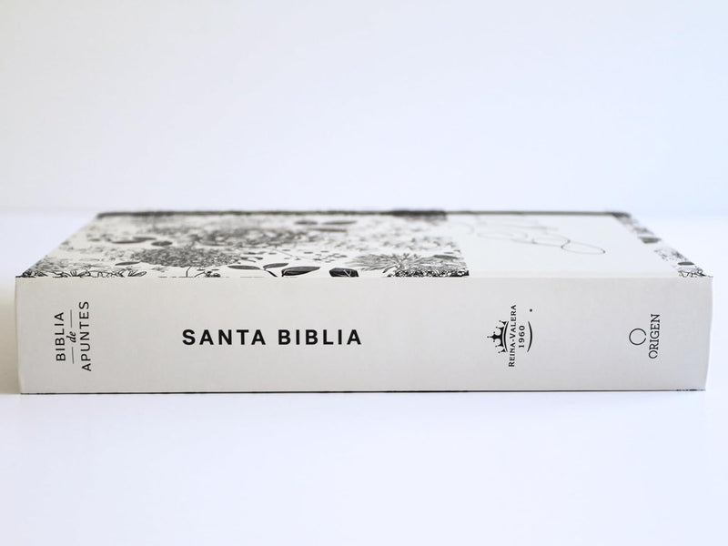 Cargue la imagen en el visor de la galería, Biblia de Apuntes RVR 1960, Tapa dura blanca con negro con flores
