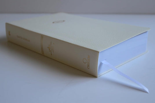 Biblia RVR 1960 para regalos y premios, imitación piel blanca