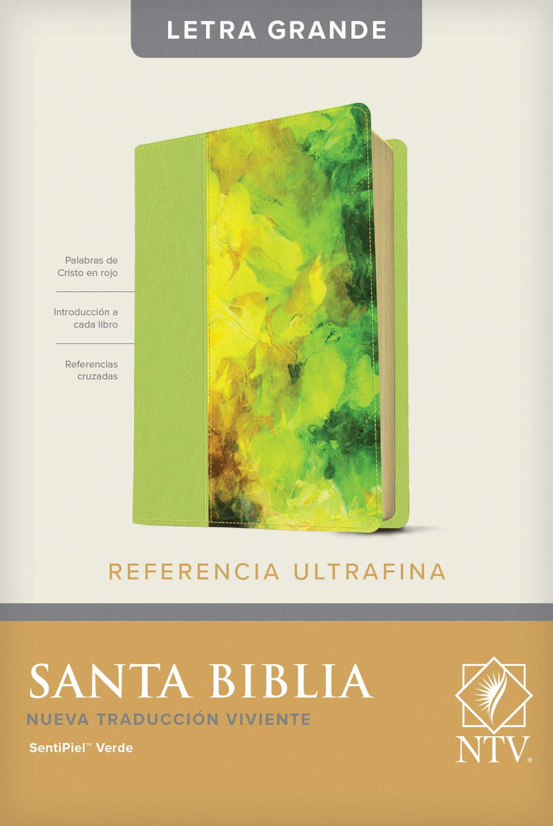 Cargue la imagen en el visor de la galería, Santa Biblia NTV, Edición de Referencia Ultrafina, Letra grande (Sentipiel verde)
