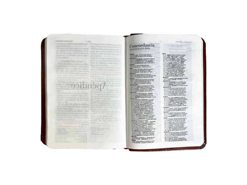 Cargue la imagen en el visor de la galería, Biblia RVR 1960, Tamaño Bolsillo, imitación piel café
