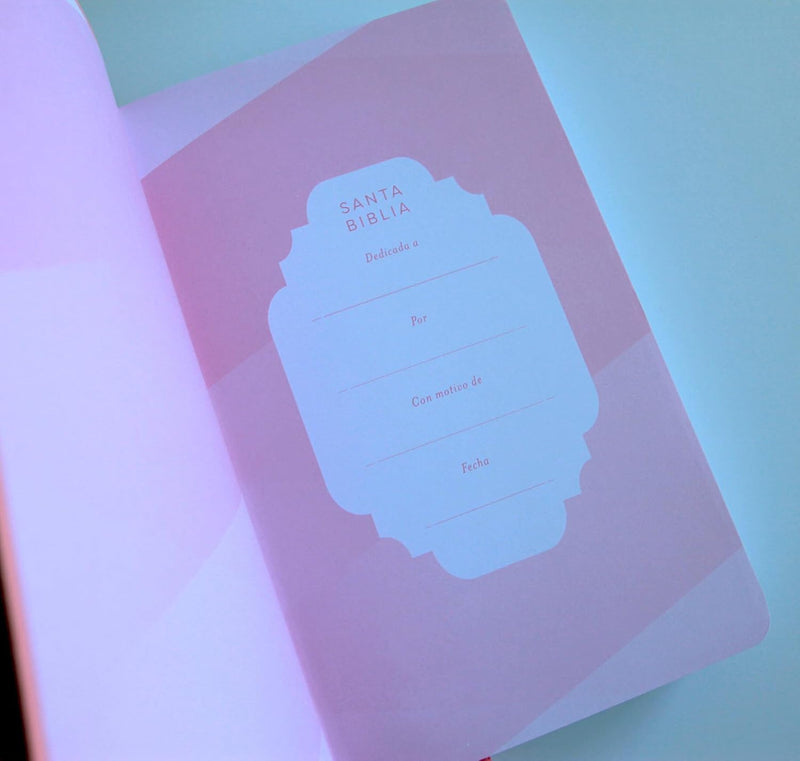 Cargue la imagen en el visor de la galería, Biblia RVR 1960 para regalos y premios, imitación piel rosada

